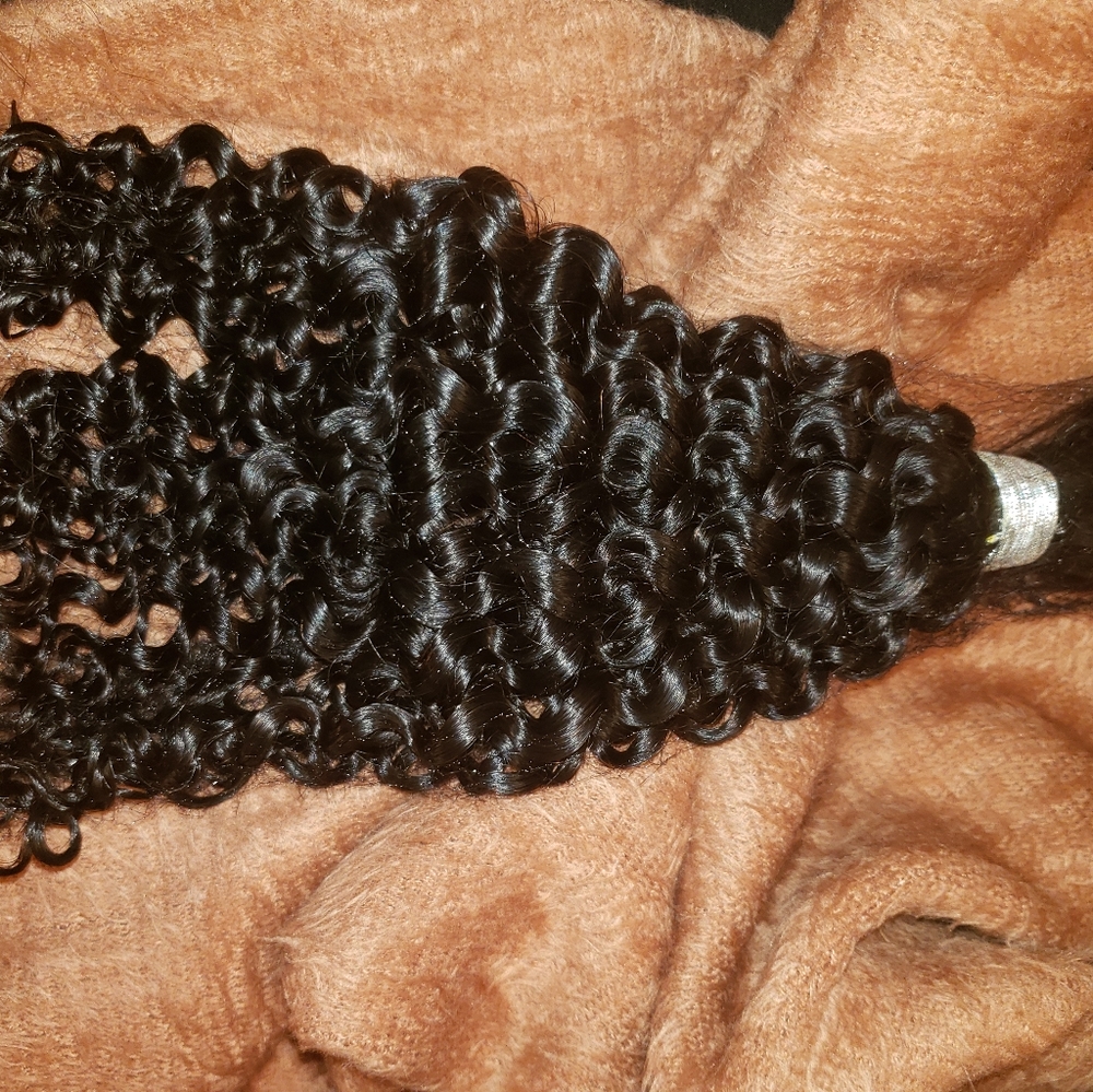 18" Kinky Curly Bulk Human Hair